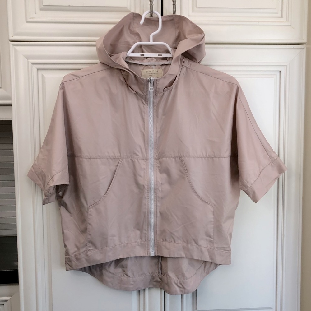 Zara girl’s hooded windbreaker jacket